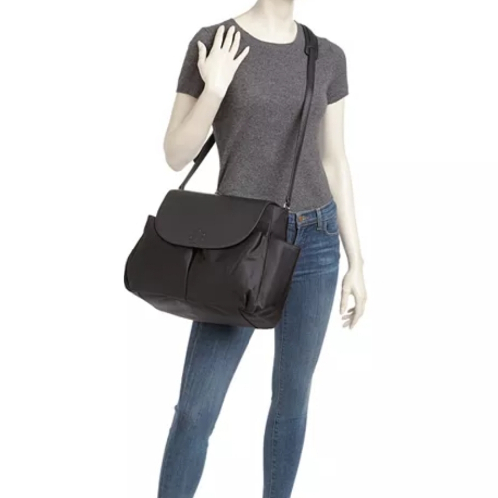 Tory Burch Navy Blue Thea Nylon Messenger Diaper Bag